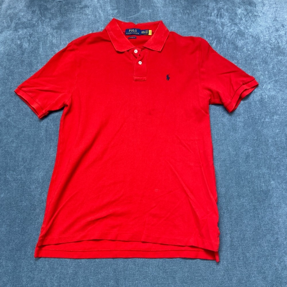 Polo Ralph Lauren Shirt Boys XL 18-20 Red Classic Fit Golf Tennis Performance
